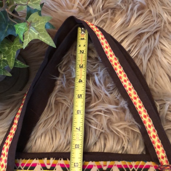 Fabric Tote-Boho Chic-16x16x4-Brightly Colored-EUC - Picture 7 of 16
